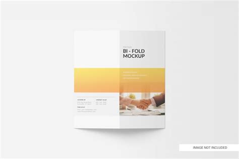 Premium PSD | Bi-fold brochure mockup