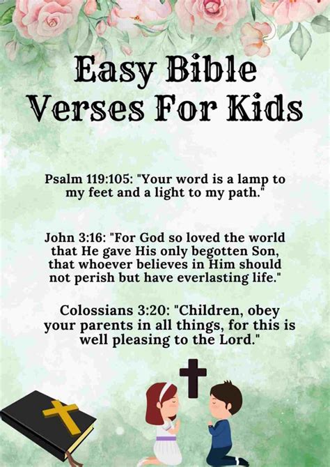 100+ Bible Verses For Kids [Easy, Inspirational, Encouraging] - † ️️ ...