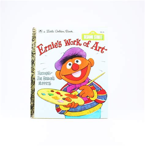 Vintage Sesame Street Book, Ernie's Work of Art 109-45, Vintage ...