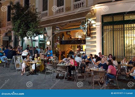 CRETE,HERAKLION-JULY 24: Nightlife in Heraklion City Next To Lions ...