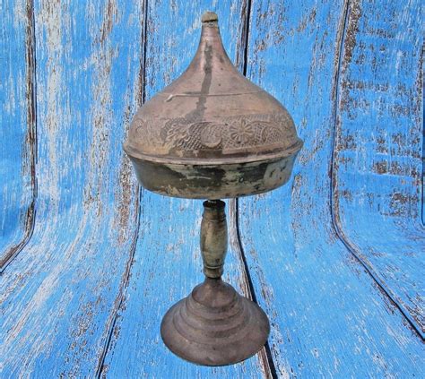 1850s Old Antique Beautiful Hand Carved Mughal Paan Daan Brass Betel