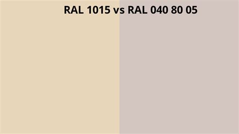 RAL 1015 Vs 040 80 05 RAL Colour Chart UK