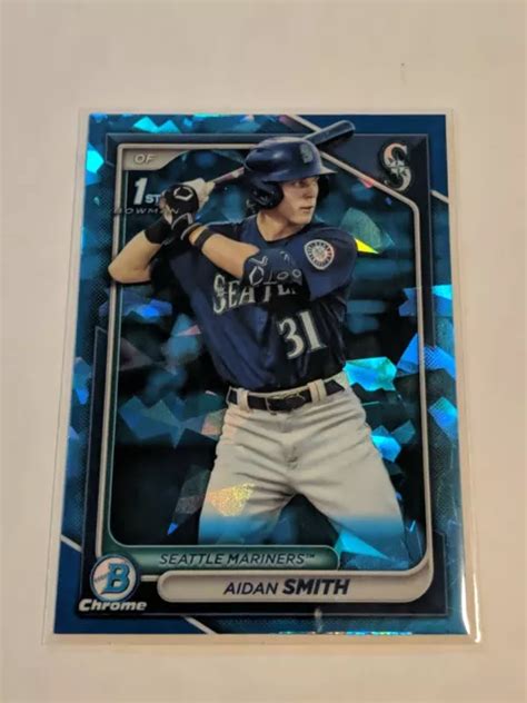 2024 BOWMAN SAPPHIRE AIDAN SMITH Cromo 1 RIFRATTORE Mariners BCP 45