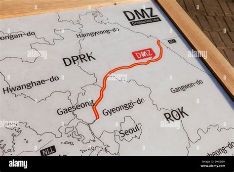 Detailed Map South Korea Dmz