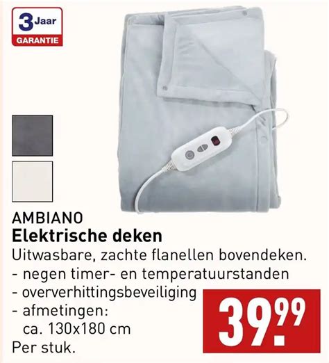 AMBIANO Elektrische Deken Aanbieding Bij ALDI