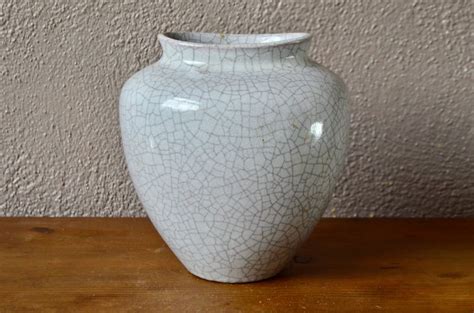 Craquelé Keramik Vase von Friedgart Glatzle für Karlsruhe Majolika bei