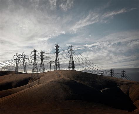 Power Lines In California Hills by Ed Freeman