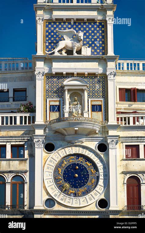 Close Up Of The Astronomical Clock Face Of St Marks Clock Venice