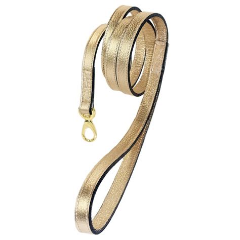 Haute Couture Art Deco Dog Leash In Gold Metallic Gold Pucci Café