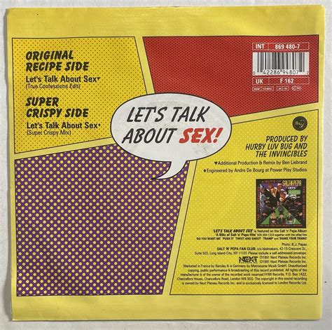 Salt N Pepa Lets Talk About Sex Rpm Single Ebay