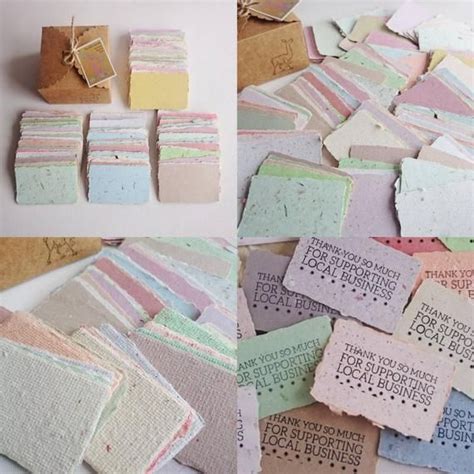 120 Handmade Business Cards. Recycled Paper Blank Cards. Calling. Gift ...