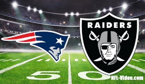 New England Patriots Vs Las Vegas Raiders Full Game Replay Nfl