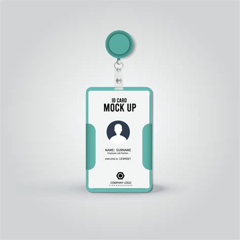 Vertical Id Cards Holder Mockup With Vector Design 20801996 Vector Art At Vecteezy