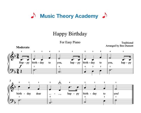 Happy Birthday Song Piano Notes And Songs - Infoupdate.org