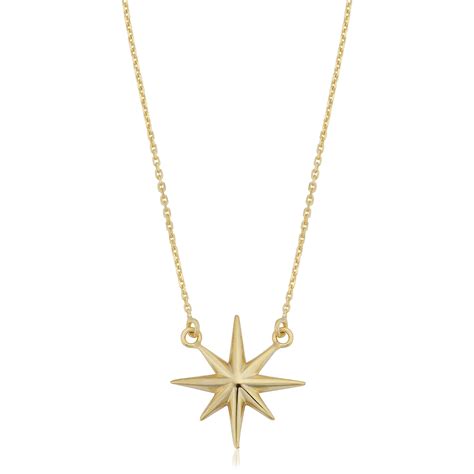 14KT SOLID YELLOW GOLD NORTH STAR NECKLACE - Dee Berkley Jewelry