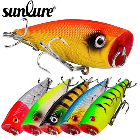 Sunlure SEÑUELOS DE Pesca DE 6 piezas cebo flotante de 6 5 cm 7g