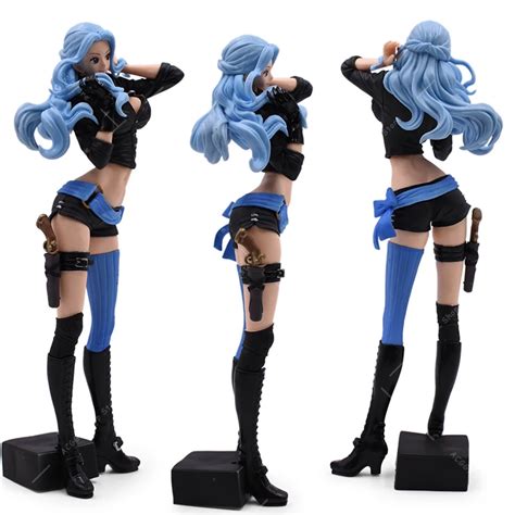 Bandai One Piece Figure Nefertari Vivi Sexy Anime Figurine Blue Hair