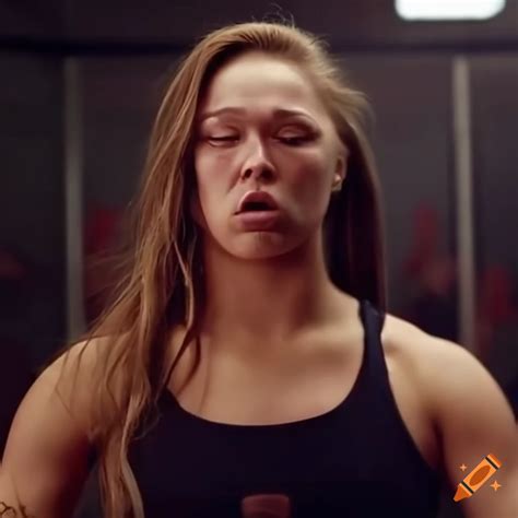 Martial Arts Fighter Ronda Rousey In A Movie Fight Scene On Craiyon