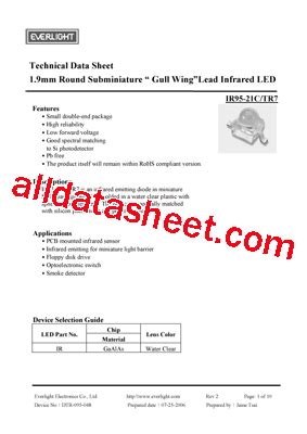 Ir C Tr Datasheet Pdf Everlight Electronics Co Ltd