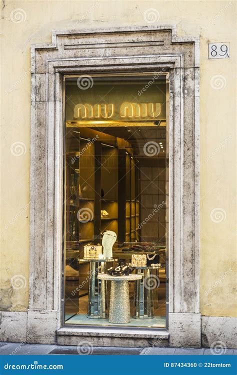 Miu Miu Shop In Rome Italy Editorial Image Image Of Retail Fashion