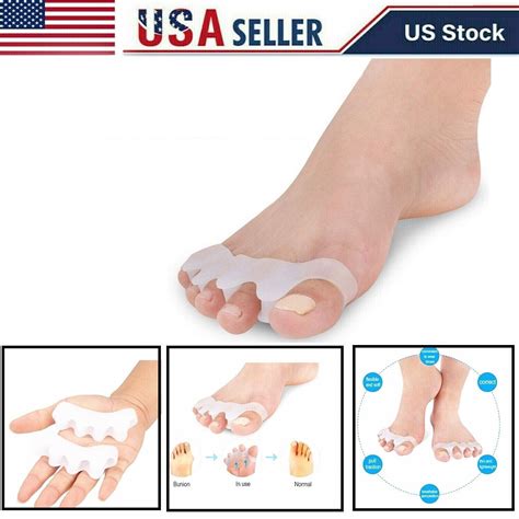 Pair Silicone Gel Bunion Toe Corrector Orthotics Straightener