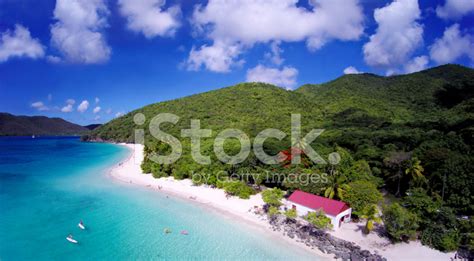 Aerial View Of Cinnamon Bay, St.John, Us Virgin Islands Stock Photo ...