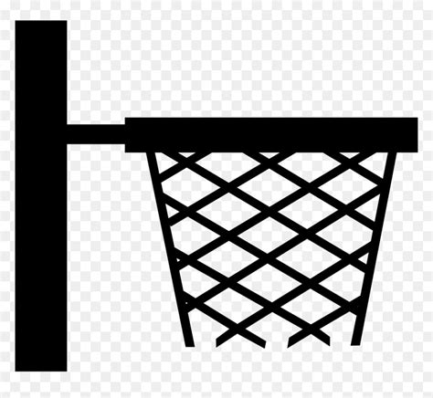 Basketball Hoop Side View Clipart Black And White