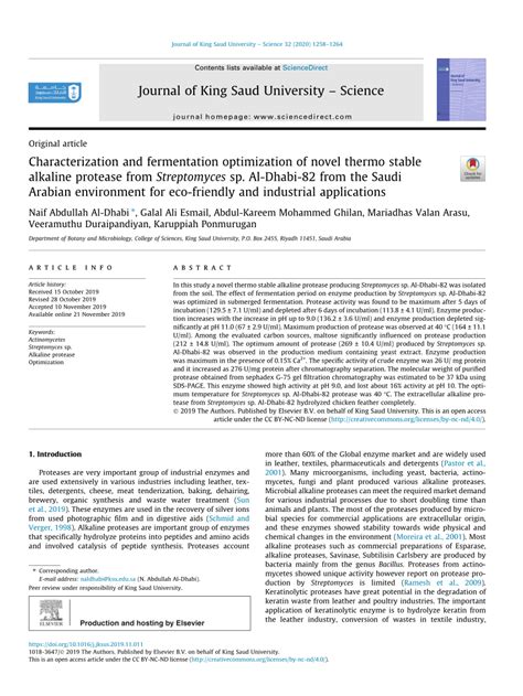 Pdf Characterization And Fermentation Optimization Of Novel Thermo