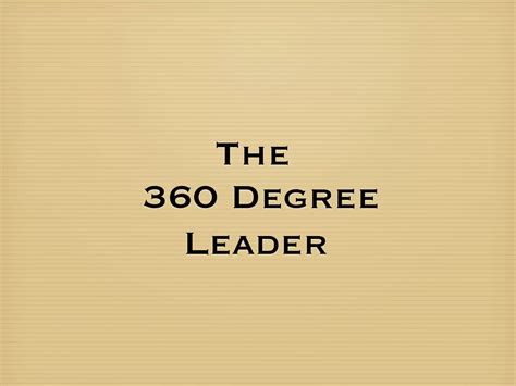 360 Degree Leadership Ppt