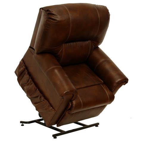 Catnapper Vintage Leather Touch Power Lift Recliner Chair In Tobacco