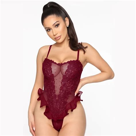 Tassel Lace Dress Sexy Lingerie Set Transparent Sexi Women Halter