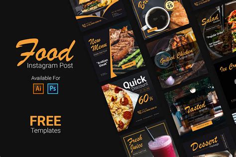 Free Food Instagram Post Templates Mockuptree