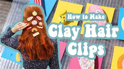 How To Make Clay Hair Clips Polymer Clay Hair Clip Tutorial Youtube