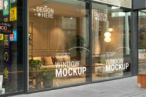 Premium Psd Window Shop Mockup Design