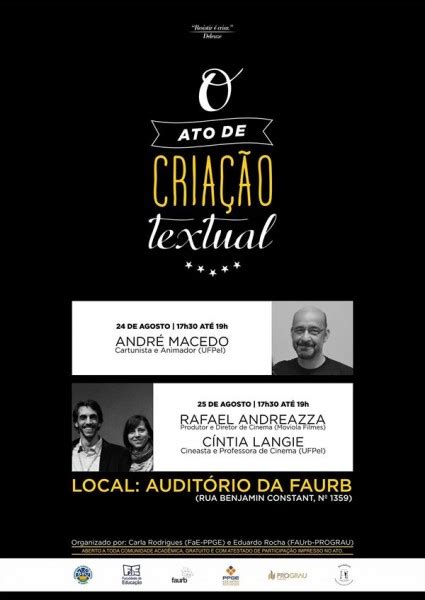 Coordenação De Comunicação Social Ciclo De Palestras “o Ato Da