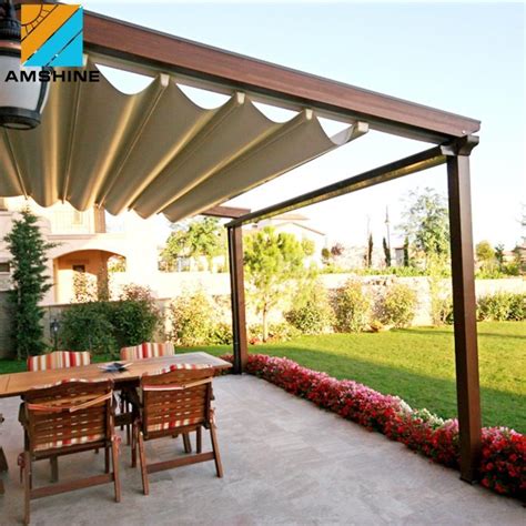 Outdoor Aluminum Alloys Sunroom Large Sun Bioclimatic Folding Auto Roof