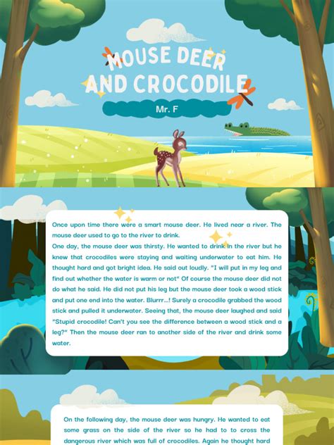 Story Telling Mouse Deer and Crocodile | PDF