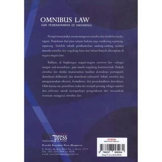 Jual Buku Omnibus Law Dan Penerapannya Di Indonesia Karya Prof Dr