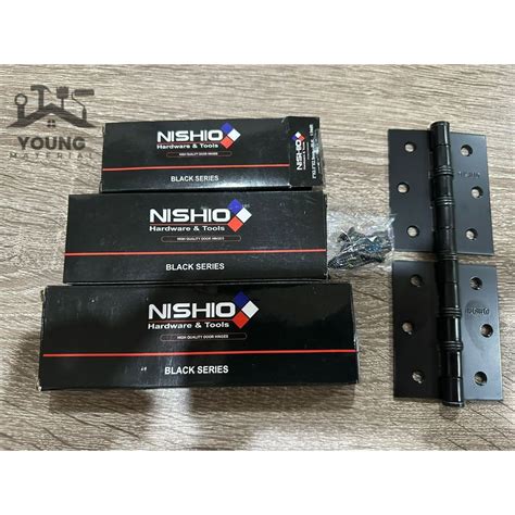 Jual Engsel Tebal Nisho Ukuran Inch Black Hitam Inci Besi Engsel