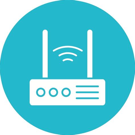 Icono Del Enrutador Wi Fi Vector Premium