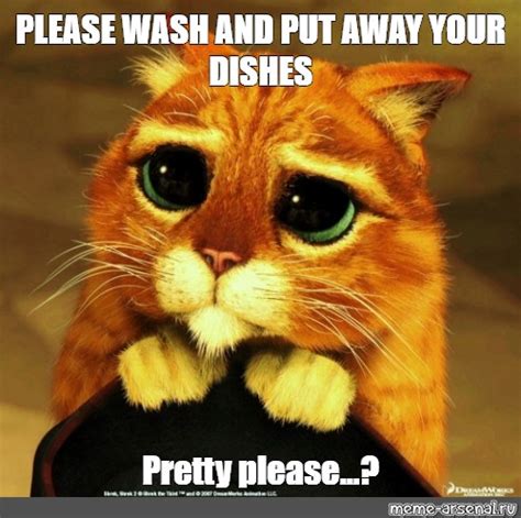 Meme: "PLEASE WASH AND PUT AWAY YOUR DISHES Pretty please...?" - All ...