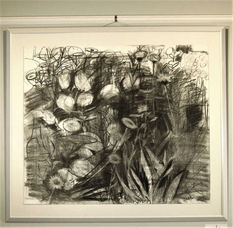 Gabriel Edward Adams, "Garden with Hydrangia", Charcoal Drawing - Paul