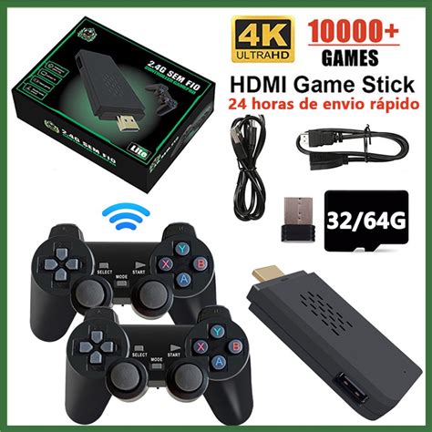 Console Sem Fio K Hdmi G Game Stick Dual Single Quad Classic Retro