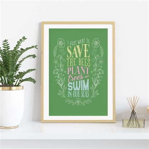 Save the Trees Poster - Etsy