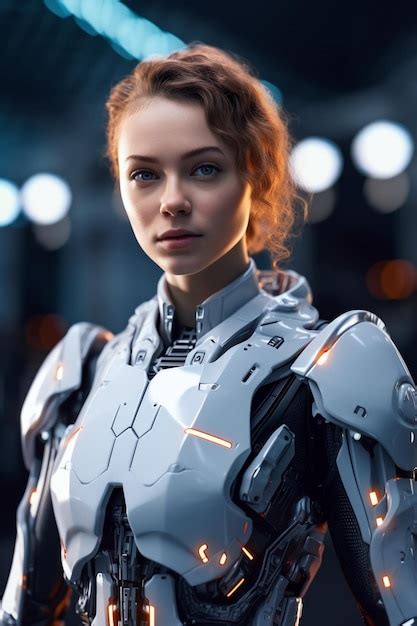 Premium Ai Image Highly Detailed Portrait Of Female Cyborg