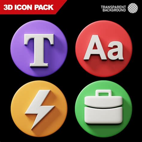 Paquete De Iconos 3d 26 Archivo PSD Premium