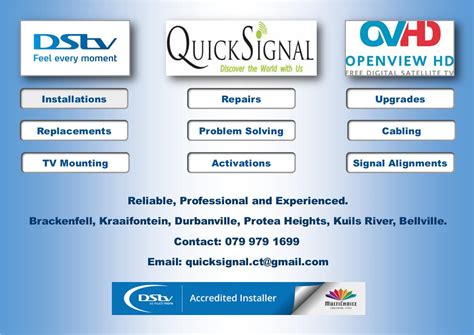 DSTV & OVHD Installer Brackenfell in Cape Town | Services | Public Ads 76064