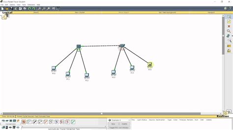 Cisco Packet Tracer Create Network Topology Using Hub And Switch And