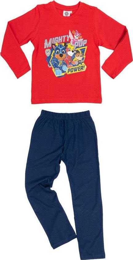 Paw Patrol Pyjama Katoen Rood Navy Maat 98 104 Bol