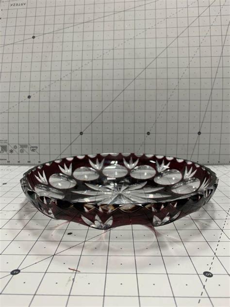 Maroon Glass Dish Lovely